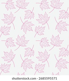 Elegante patrón de hojas de color rosa perfecto para el diseño de fondo textil