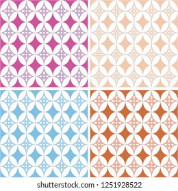 elegant pattern seamless, in four version. fashion vintage. EPS10. All vector