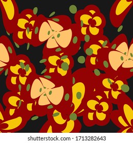 Elegant pattern with stylish flowers and leaves. Seamless template can be used for design fabric, cover, linens and more designs.