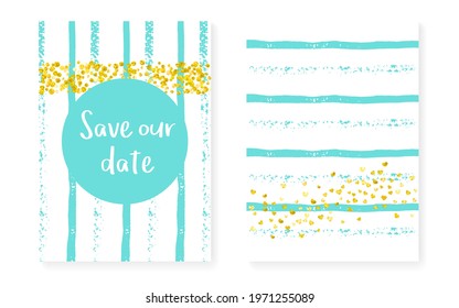 Elegant Pattern. Turquoise Glow Spray. Mint Birthday Painting. Stripe Romantic Offer. Celebration Stardust Set. Nursery Brochure. White Cover. Golden Elegant Pattern