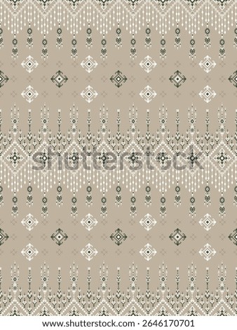Elegant patterned design on beige background