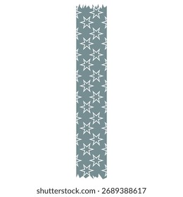 Elegante tira de cinta estampada con sutil diseño de estrella, perfecto para manualidades