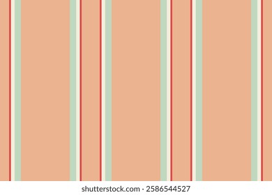 Elegant peach background with thin vertical stripes in red and pale green.  Perfect for website banners, social media posts, or textile design.