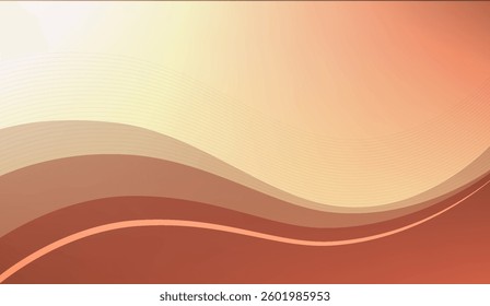 Elegant peach and brown gradient backdrop featuring flowing lines and subtle color transitions creating a warm and inviting atmosphere for design projects