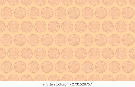 Elegante patrón geométrico de melocotón y coral. Diseño circular repetitivo ideal para estampados textiles, fondos de Sitio web, o cualquier proyecto que necesite una textura sutil pero sofisticada.