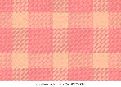 Elegant peach and coral plaid pattern.  Perfect for textile design, website backgrounds, or crafting projects. This soft, subtle texture evokes feelings of warmth and comfort.
