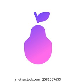 Elegant Pear Logo Design with Gradient Colors