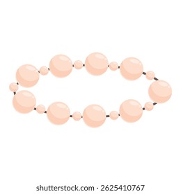Elegant pearl necklace forming a circle, symbolizing luxury, beauty, and timeless style
