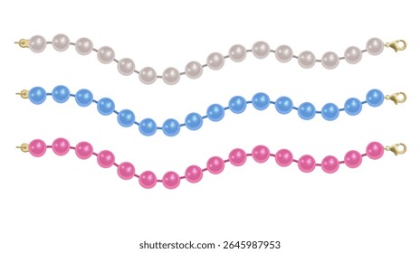 Elegant Pearl Necklace with Gold Clasps