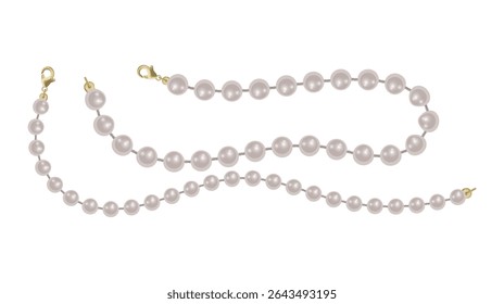 Colares de pérolas elegantes com fecho de ouro