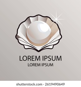 Elegant Pearl in Shell Illustration