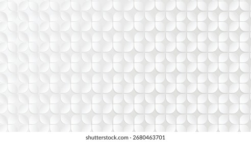 Elegant pearlescent white geometric pattern with soft shine luxury texture