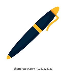 elegant pen on white background