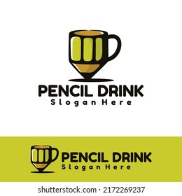 elegant pencil drink art illustration