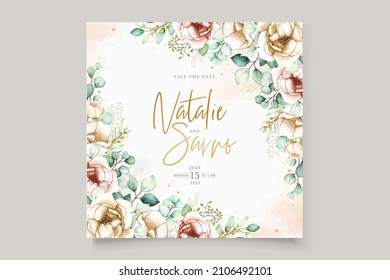 elegant peonies invitation card set