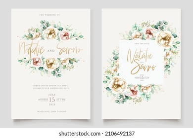 elegant peonies invitation card set