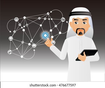 Elegant People - Arab-Businessman cloud computing