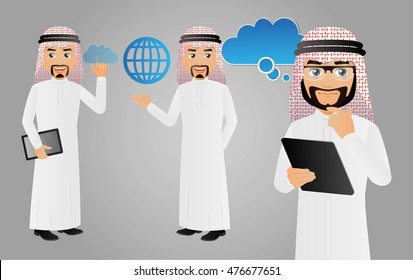 Elegant People - Arab-Businessman cloud computing