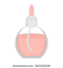 Elegant Perfume Bottle with Pink Liquid for Beauty and Cosmetics