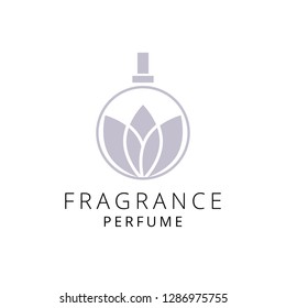 Elegant Perfume Logo. Natural Fragrance vector logo design.