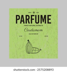 Elegant perfume packaging label Design Layout