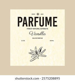 Elegant perfume packaging label Design Layout