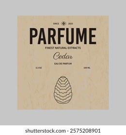 Elegant perfume packaging label Design Layout