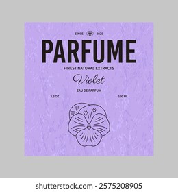 Elegant perfume packaging label Design Layout