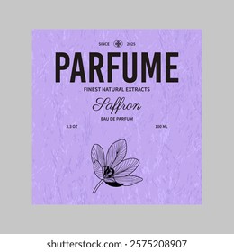 Elegant perfume packaging label Design Layout