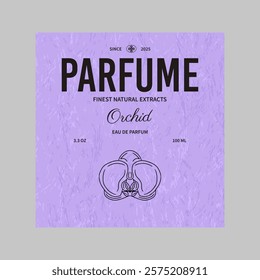 Elegant perfume packaging label Design Layout