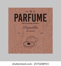 Elegant perfume packaging label Design Layout