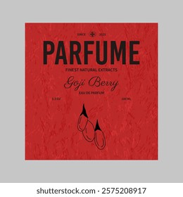 Elegant perfume packaging label Design Layout