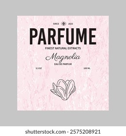 Elegant perfume packaging label Design Layout