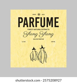 Elegant perfume packaging label Design Layout