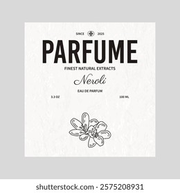 Elegant perfume packaging label Design Layout