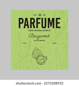 Elegant perfume packaging label Design Layout