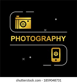 Elegant photography illustration idea. Easy to edit with vector file. Can use for all your graphic design content. Especially about photographer.