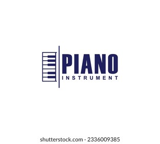 Elegant piano logo design vector symbols