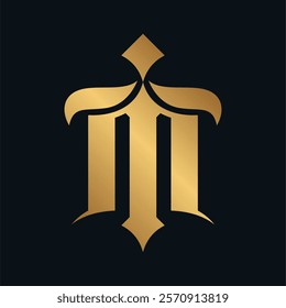 Elegant pillar gold symbol good for law and firm logo design