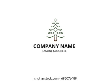 Elegant Pine Tree Logo Template