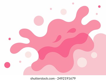 Elegant pink abstract background with fluid shapes and soft gradients, perfect for modern designs.