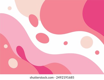 Elegant pink abstract background with fluid shapes and soft gradients, perfect for modern designs.