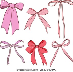 Elegant Pink Bows Collection art