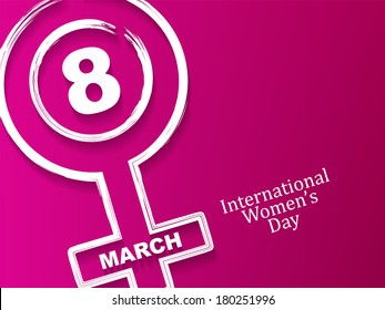 Elegant pink color background with creative element design for International Women's Day. vector illustration