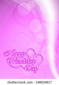 elegant pink color friendship day background design.