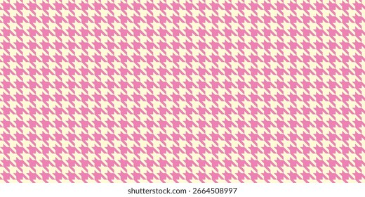 Elegante patrón de pata de gallo rosa y crema.  Perfecto para moda, textil, fondos de Sitio web o cualquier diseño que necesite una textura sofisticada y clásica.
