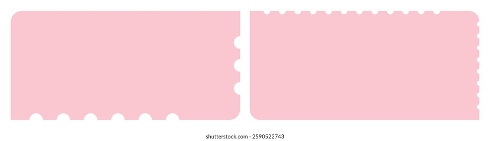 Elegant Pink Event Tickets Vector Design