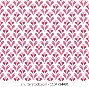 Elegant Pink Floral Vector Seamless Pattern. Decorative Flower Illustration. Abstract Art Deco Background.