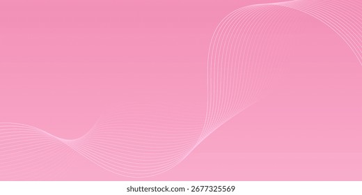 Fundo gradiente rosa elegante com linhas fluidas suaves.