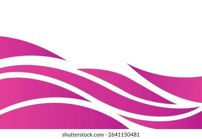 Elegant pink gradient wavy template design with black background.